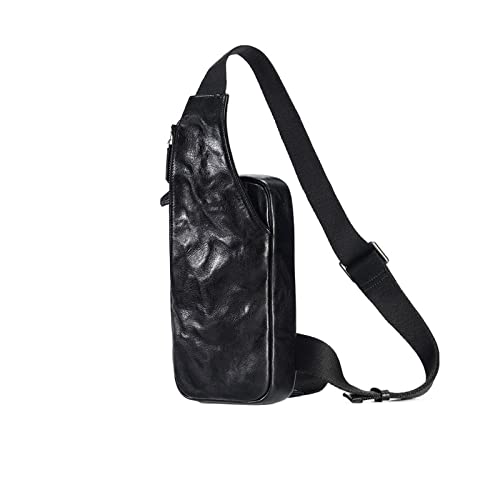 TABKER Umhängetasche Herren Waist Bag Men's Leisure Large Capacity Sports Mobile Phone Bag Outdoor Chest Bag Belt Bag Nylon Shoulder Bag von TABKER