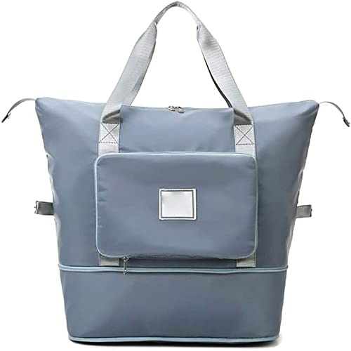 TABKER Herrentaschen für Herren Große Kapazität Falten Reisetaschen wasserdichte Tote Handtasche Reisen Duffle Bags Multifunktionale Frauen Reisetaschen Dropshipping (Color : Blue) von TABKER