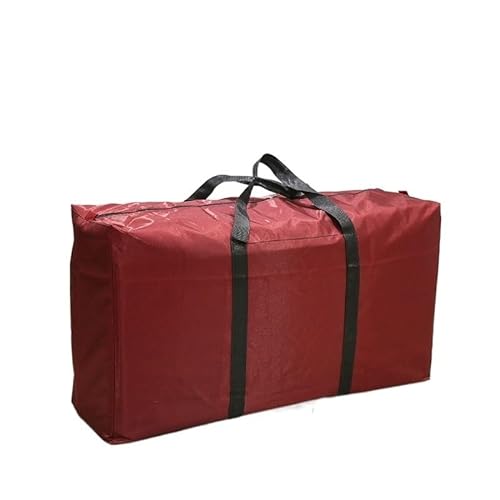 TABKER Herrentaschen für Herren Large Capacity Folding Luggage Bag Travel Clothes Storage Bag Zipper Oxford Thin Portable Mobile Luggage Bag (Color : Red) von TABKER