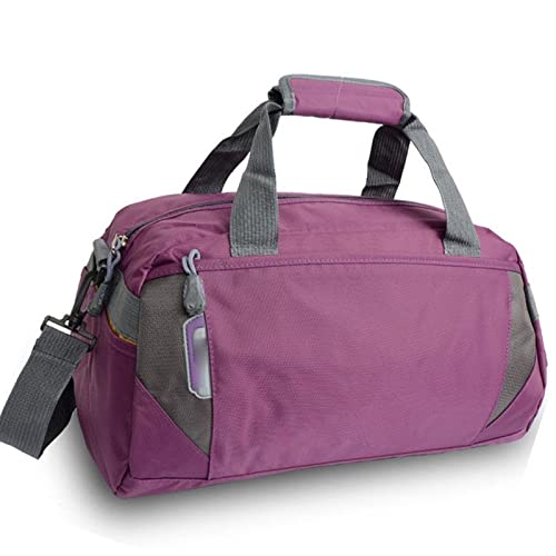 TABKER Herrentaschen für Herren wasserdichte Frauen Männer Gymnastasche Fitness Handtaschen Umhängetaschen for Reisen Outdoor Sport Yoga MAT Yoga MATT Bag (Color : Purple, Size : S) von TABKER