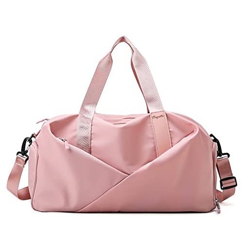 TABKER Turnbeutel Frauen Sport Sporttasche Travel Dry Wet Bag Handtasche Multifunktions-Schwimmschulter Messenger Weekend Fitness Training Bag (Color : Pink) von TABKER