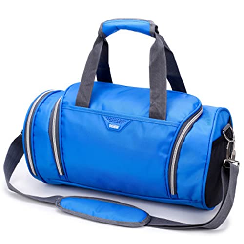 TABKER Turnbeutel wasserdichte Damen Sporttasche Herren Sporttasche Rucksack Fitness Reise Handtasche Outdoor separater Raum für Schuhe Sac Sporttasche männlich (Color : Blue) von TABKER