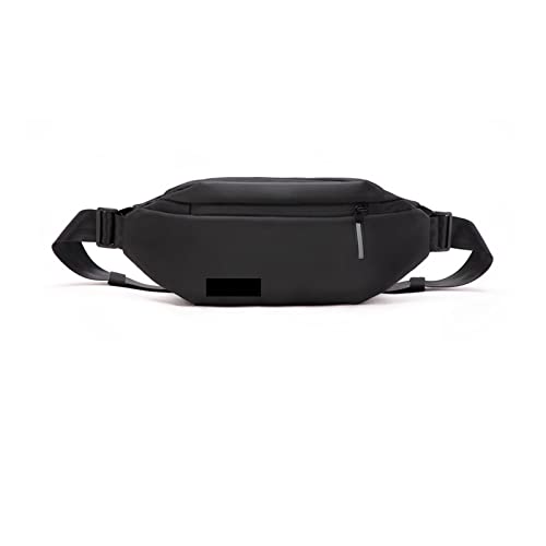 TABKER Umhängetasche Herren TINYAT Waist Bags Men PU Outside Sports Fanny Pack Man Waterproof Man Belt Pouch Anti Thef Fanny Packs Black Chest Pack for Men von TABKER