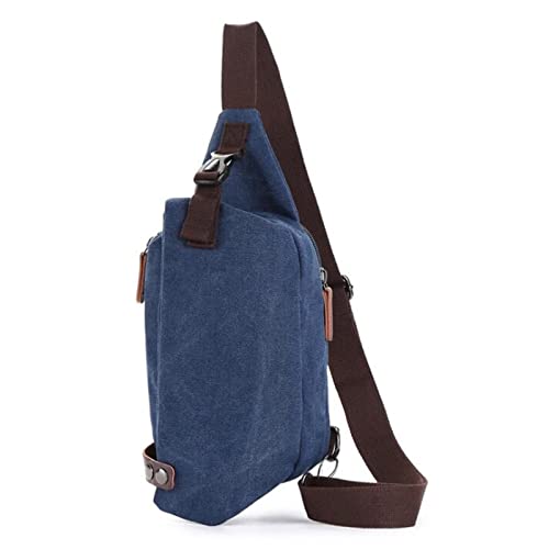 TABKER Umhängetasche Herren Waist Bag Men's Leisure Large Capacity Sports Mobile Phone Bag Outdoor Chest Bag Belt Bag Nylon Shoulder Bag (Color : C) von TABKER