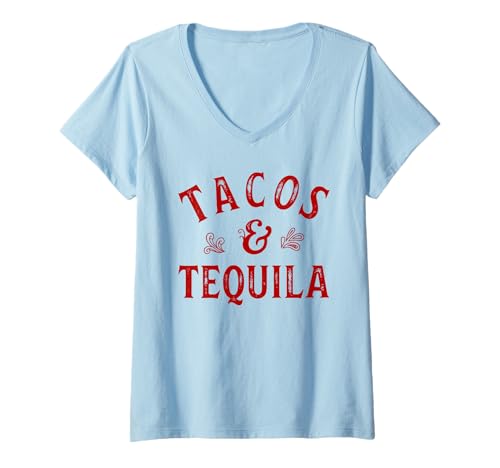Damen Tacos & Tequila - Mexico Mexican Party X Cinco de Mayo T-Shirt mit V-Ausschnitt Damen Tacos & Tequila - Mexico Mexican Party X Cinco de Mayo T-Shirt mit V-Ausschnitt von TACOS & TEQUILA X Mexico Mexican Party