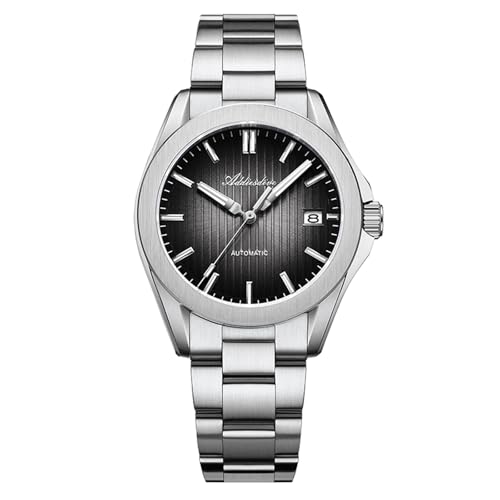 TACTICAL FROG 40 mm Herren-Automatikuhr AD2080 NH35 Mechanisch BGW9 Blau Leuchtend 20 Bar wasserdicht Saphir, Schwarzes Zifferblatt von TACTICAL FROG