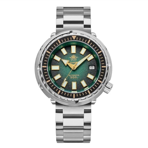 TACTICAL FROG ADDIESDIVE AD2090 NH35 Herren Automatikuhr Saphirglas 41mm Taucheruhr 300M Wasserdicht, Grün Zifferblatt von TACTICAL FROG