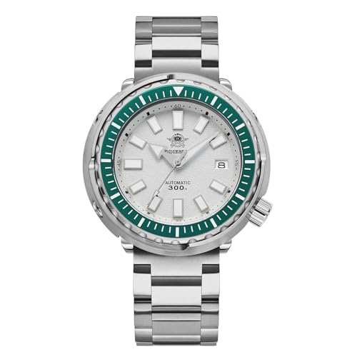 TACTICAL FROG ADDIESDIVE AD2090 NH35 Herren Automatikuhr Saphirglas 41mm Taucheruhr 300M Wasserdicht, Weiß Zifferblatt von TACTICAL FROG