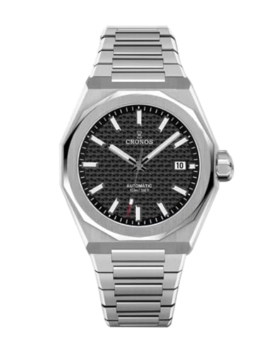 TACTICAL FROG Cronos L6028 Automatik-Herrenuhr – PT5000-Uhrwerk, 39 mm, Saphirglas, 100 m wasserdicht, Schwarzes Zifferblatt von TACTICAL FROG