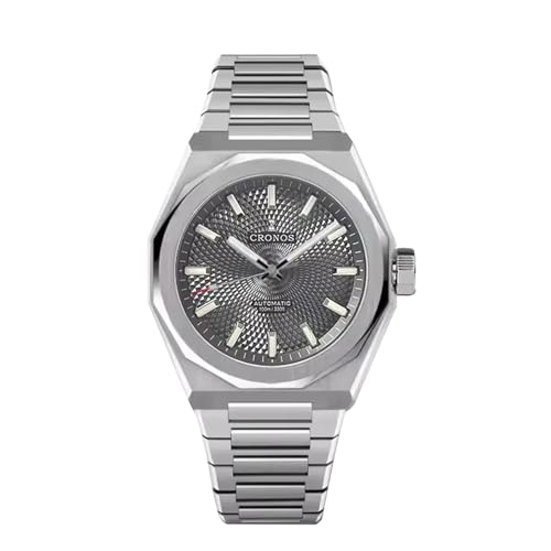 TACTICAL FROG Cronos L6028 Automatik-Herrenuhr – PT5000-Uhrwerk, 39 mm, Saphirglas, 100 m wasserdicht, V3 / Grau, PT5000 von TACTICAL FROG