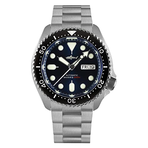 TACTICAL FROG Heimdallr SKX007 Uhren für Herren, NH36A-Uhrwerk, Saphirglas, 200 m, Tauchautomatikuhren, C3, leuchtend, 42 mm Zifferblatt, Blau, Modern von TACTICAL FROG