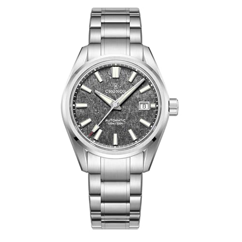 TACTICAL FROG PT5000 39mm Uhren für Männer, mechanische Armbanduhr mit Saphirglas blau Leuchtend 10 Bar wasserdicht L6037 (Grau) von TACTICAL FROG