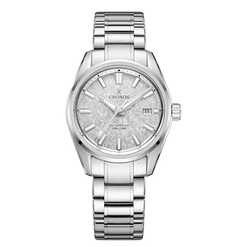 TACTICAL FROG PT5000 39mm Uhren für Männer, mechanische Armbanduhr mit Saphirglas blau Leuchtend 10 Bar wasserdicht L6037 (Neues weißes Zifferblatt) von TACTICAL FROG