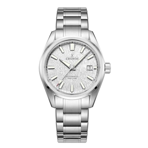 TACTICAL FROG PT5000 39mm Uhren für Männer, mechanische Armbanduhr mit Saphirglas blau Leuchtend 10 Bar wasserdicht L6037 (Weiß) von TACTICAL FROG