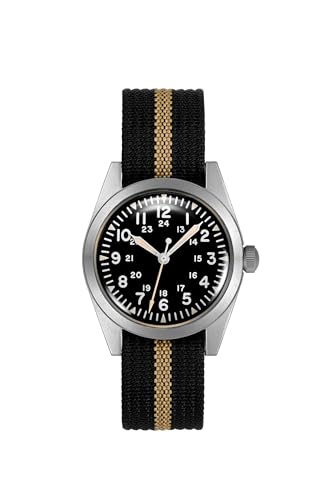 TACTICAL FROG RDUNAE RA04 35 mm Quarzuhren für Herren Retro Super 2035 Uhrwerk Leuchtend 50M Wasserdicht Armbanduhr mit Nylonband von TACTICAL FROG