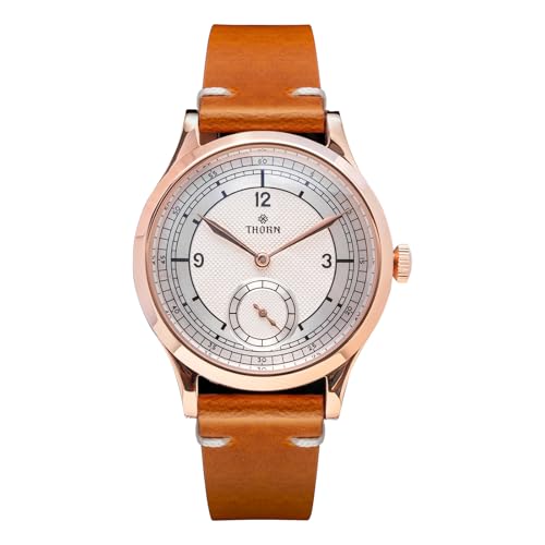 TACTICAL FROG Thorn T0001 37 MM VD78 Quarz-Dresswatch Gewölbtes Saphirglas, Roségoldenes Zifferblatt von TACTICAL FROG