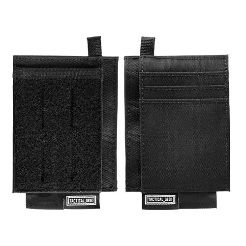 TACTICAL GEEK EXT5 Geldbörse Herren Klein Nylon Handflächengröße Pocket Organizer Dünne Geldbeutel Klein, 6 Karten-Fach, Ausweis-Fach, Scheinfach, Kleingeldfach, Schwarz von TACTICAL_GEEK