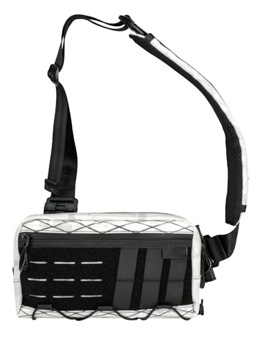 TACTICAL_GEEK Cache L3 EDC Leichter Sling Bag Chest Crossbody Bag, X-pac Umhängetasche, Bauchtasche Schultertasche Brusttasche mit Verstellbarer Schultergurt für Reise Schule Wandern, Multicam Alpine von TACTICAL_GEEK