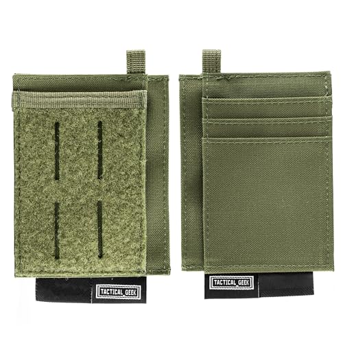 TACTICAL GEEK EXT5 Geldbörse Herren Klein Nylon Handflächengröße Pocket Organizer Dünne Geldbeutel Klein, 6 Karten-Fach, Ausweis-Fach, Scheinfach, Kleingeldfach, Grün von TACTICAL_GEEK