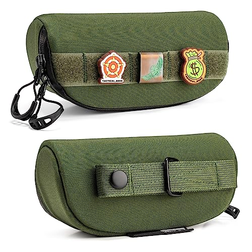 TACTICAL GEEK EXT7 Sonnenbrille Brillenetui Stoßabsorbierendes Hartschalen-Case Hartschale des Regenschirms mit Molle Systeme Robust Wasserabweisend Groß (Grün) von TACTICAL_GEEK
