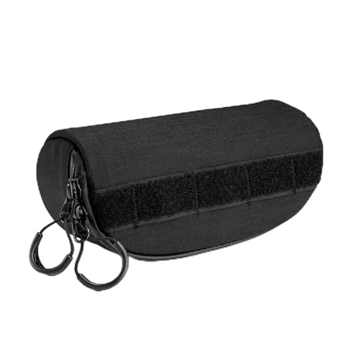 TACTICAL_GEEK EXT72 Sonnenbrille Brillenetui Stoßabsorbierendes Hartschalen-Case Hartschale des Regenschirms Brillenetui mit Molle Systeme Robust Groß, Schwarz von TACTICAL_GEEK