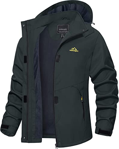 TACVASEN Frauen Übergangsjacke Freizeitjacke Funktionsjacke Outdoorjacke Wanderjacke, Dunkelgrau von TACVASEN