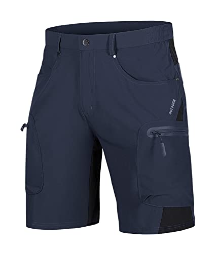 TACVASEN Männer Wandershorts Leicht Outdoorhose Kruz Bermuda Shorts Leicht Radhose Trainingshose Quick Dry, Marineblau, 32 von TACVASEN