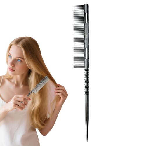 TADAYIM Haarspitzenschwanzkamm Für Damen,Scheitelfunktion Mit Borsten Zum Voluminisieren | Ergonomisches Stylingwerkzeug Mit Volumengeber Und Entwirrfunktion Für Frauen von TADAYIM