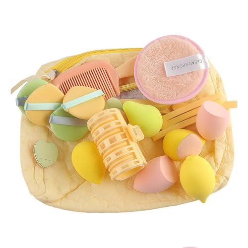 TADAYIM Make-up-Werkzeug-Set, Make-up-Tasche, -Applikator, Werkzeug-Set, Anfängerfreundliches Kosmetikzubehör-Set, Reiseetui, Organizer für Tochter, Mutter, Ehefrau von TADAYIM