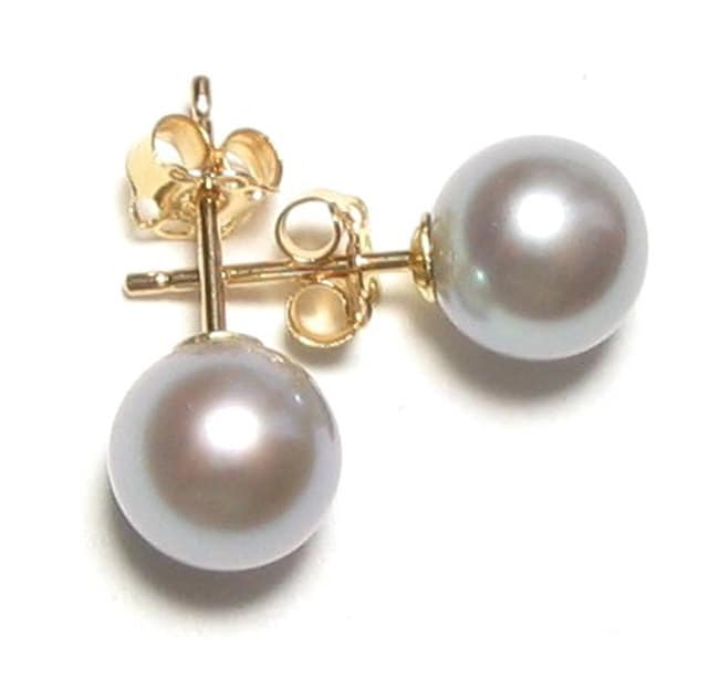14K Gold 6, 5-7 Mm Aaa Graue Zuchtperle Ohrstecker 14K Gold 6, 5-7 Mm Aaa Graue Zuchtperle Ohrstecker von TADragon