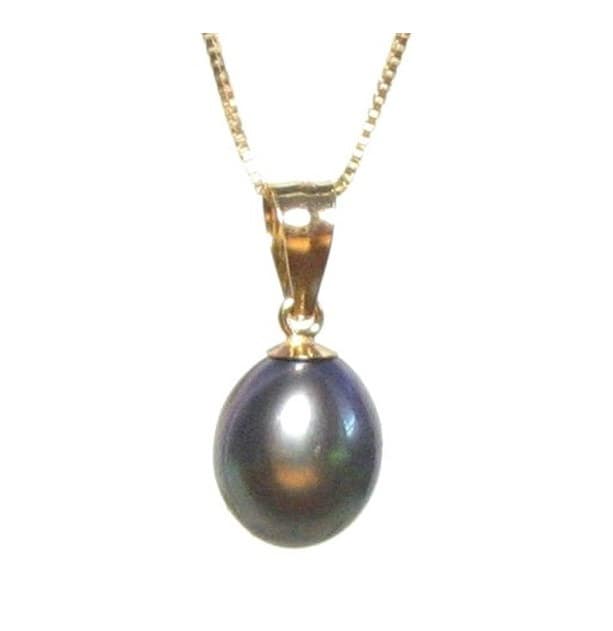 7-8 Mm Aaa Echte Zuchtperle 14K Gold Einfache Anhängerschlaufe von TADragon