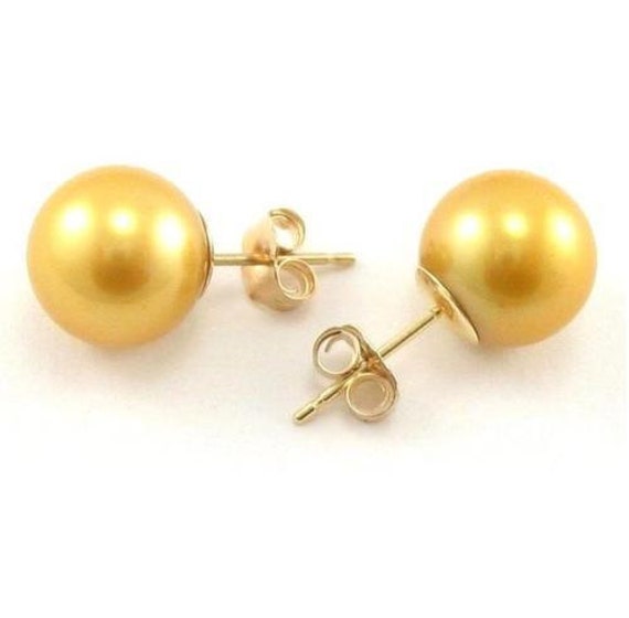 8.5-9 Mm Aaa Goldene Echte Perlen Ohrstecker in 14K Gold Pes0300Ygd9 8.5-9 Mm Aaa Goldene Echte Perlen Ohrstecker in 14K Gold Pes0300Ygd9 von TADragon