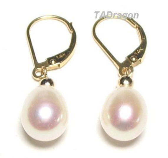 Aaa Weiße Tropfen Perle 14K Gelb Oder Weißgold Brisuren Aaa Weiße Tropfen Perle 14K Gelb Oder Weißgold Brisuren von TADragon
