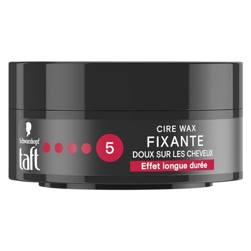 Schwarzkopf - Taft – Power Cax Fixierendes Wachs für Herren – sehr starke Fixierung – lange Haltbarkeit – 48 Stunden – schützt vor Austrocknen – Haarstyling – Topf mit 75 ml von TAFT