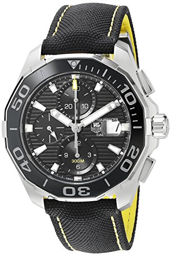 TAG Heuer Aquaracer Herren-Armbanduhr 43mm Armband Leinen Schwarz Schweizer Automatik CAY211A.FC6361 von TAG Heuer