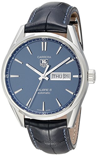 TAG Heuer Carrera Herren-Armbanduhr 41mm Armband Aligatorleder Blau Schweizer Automatik WAR201E.FC6292 von TAG Heuer