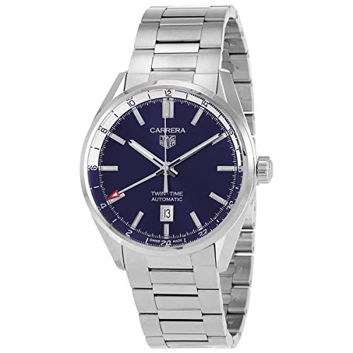 TAG Heuer orologio Carrera Twin-Time Calibre 7 41mm blu automatico acciaio WBN201A.BA0640 von TAG Heuer
