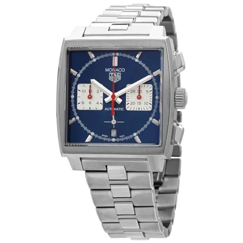 Tag Heuer Monaco Chronograph Automatik Blau Zifferblatt Herren Armbanduhr CBL2111.BA0644, Armband von TAG Heuer
