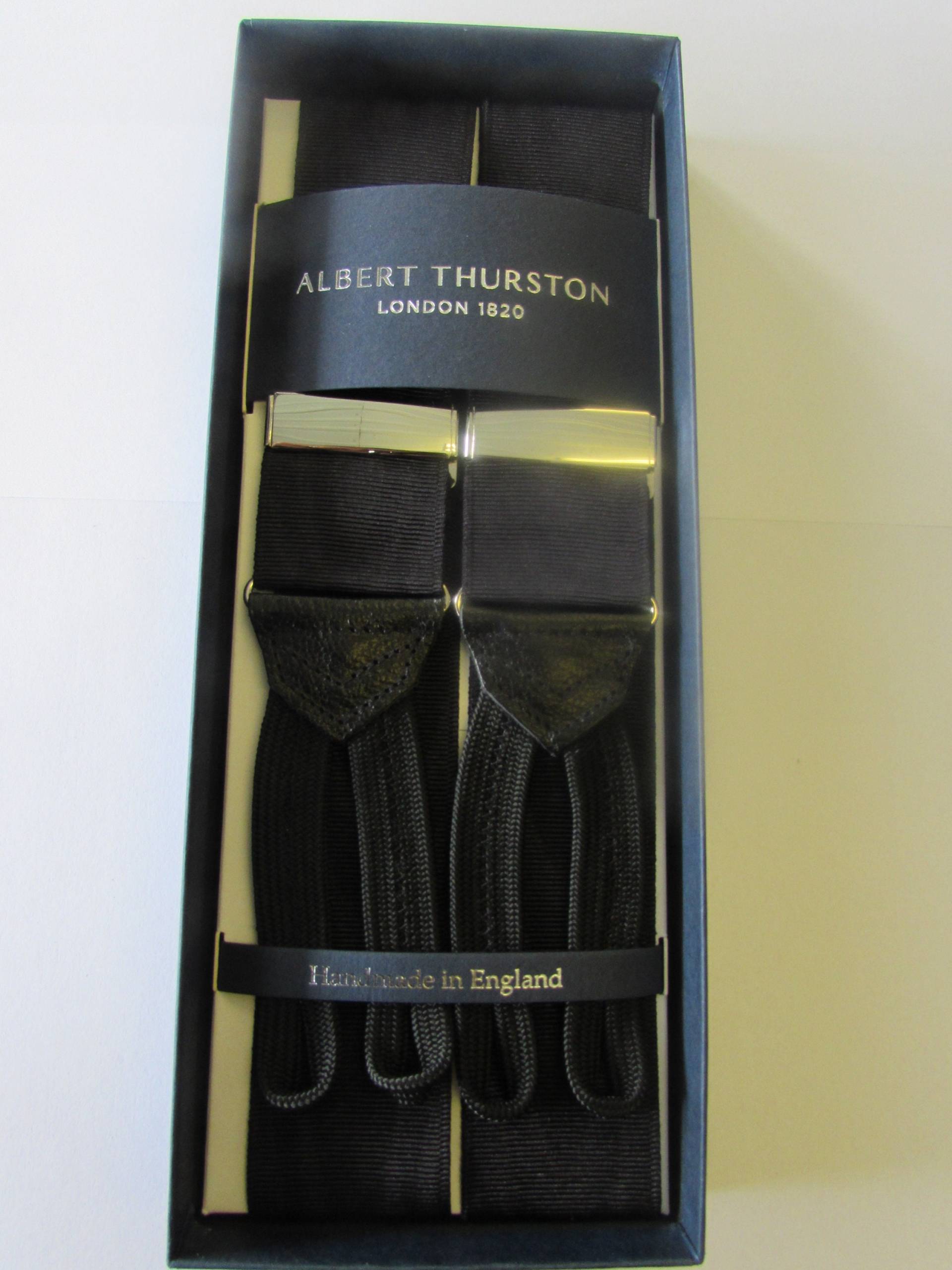 Albert Thurston Black Moire Braces Schwarze Geflechtenden Und Tabs Silberbeschläge | Multifit Albert Thurston Black Moire Braces Schwarze Geflechtenden Und Tabs Silberbeschläge | Multifit von TAGGS1863