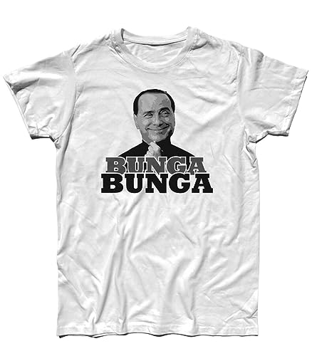 Silvio Berlusconi Bunga Bunga Case Ruby Escort t-Shirt for Men not to Forget White L von TAGUIHBE