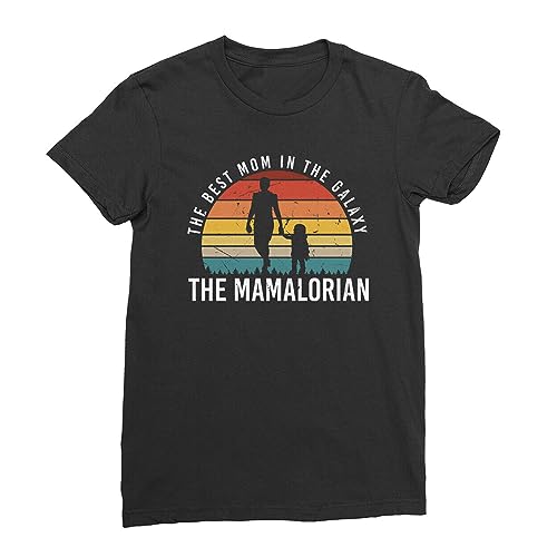 The Mamalorian T-Shirt Best Mom in The Galaxy Mother's Day T-Shirt for Mummy Mum Black 3XL von TAGUIHBE