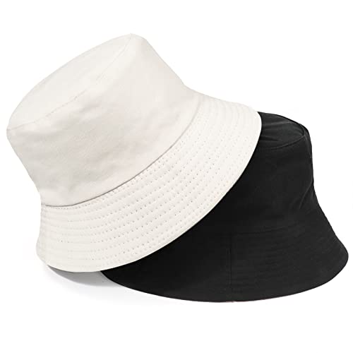 TAGVO 100% Baumwolle Fischerhut Damen Anglerhut Reversibel Bucket UV Hat Faltbar Sonnenhut Sommerhut Eimerhut von TAGVO