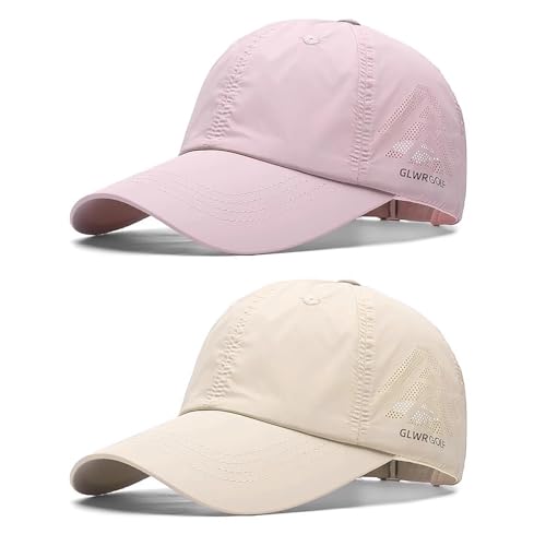 TAGVO Baseball Cap Herren Damen, 2 Stück Schnell Trocknende UV-Schutz Basecap Sommer, Atmungsaktiv Leichte Sport Running Cap Baseballkappe, Golf Kappe Sonnenhut für Reisen Draußen von TAGVO