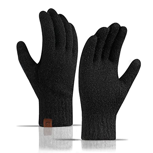 TAGVO Damen Winter Touchscreen Handschuhe Gedehnt Kaschmir Strickhandschuhe Sport Warme und Winddicht Dicke Wollhandschuhe Winterhandschuhe für Skifahren Radfahren und SMS - Einheitsgröße von TAGVO