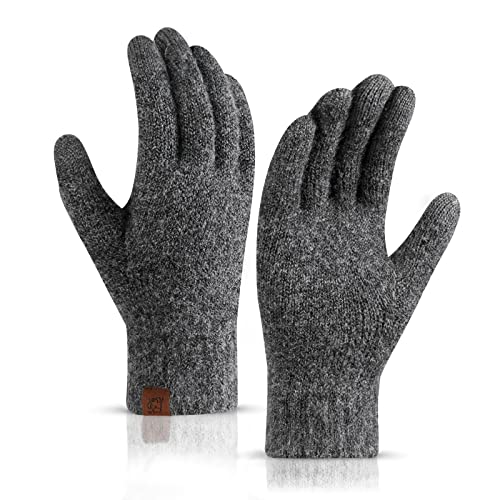 TAGVO Damen Winter Touchscreen Handschuhe Gedehnt Kaschmir Strickhandschuhe Sport Warme und Winddicht Dicke Wollhandschuhe Winterhandschuhe für Skifahren Radfahren und SMS - Einheitsgröße von TAGVO