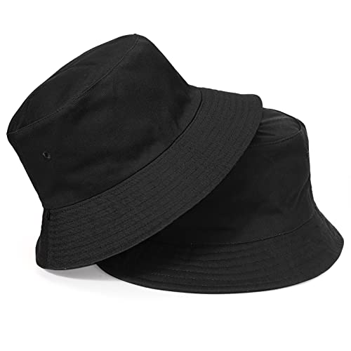 TAGVO Fischerhut Beideseitig Tragen Damen Große Bucket Hat XXL Sonnenhut Outdoor Unisex 100% Baumwolle Faltbar Sommerhut Eimerhut Für Kopf 58-65 von TAGVO