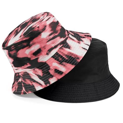 TAGVO Fischerhut Beidseitig Tragen Herren Damen Bucket Hat UV Schutz Sonnenhut Sommerhut von TAGVO