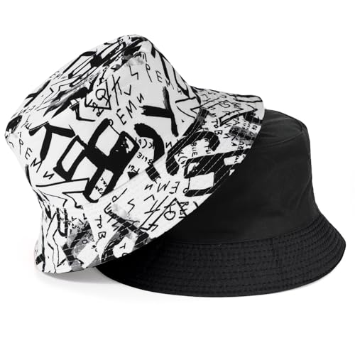 TAGVO Fischerhut Beidseitig Tragen Herren Damen Bucket Hat UV Schutz Sonnenhut Sommerhut von TAGVO