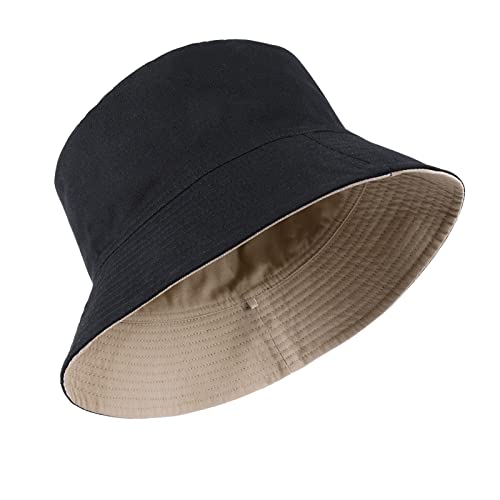 TAGVO Fischerhut XXL Anglerhut Große Bucket Hat Baumwolle Reversibel Sonnenhut Sommerhut Eimerhut Für Damen Herren von TAGVO