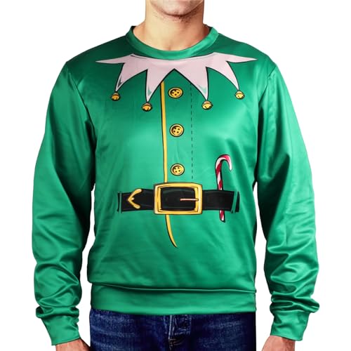TAGVO Herren Hässlicher Weihnachtspullover Unisex 3D Lange Ärmel Ugly Christmas Sweater Pullover Sweatshirt für Party M-5XL von TAGVO